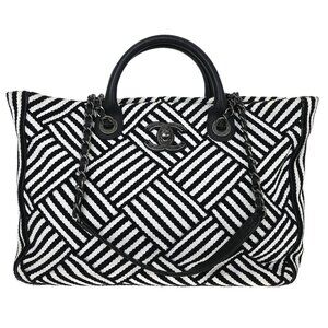 Chanel Black Canvas Small Deauville 2way Tote Bag 116021